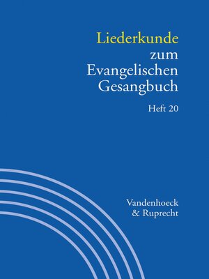 cover image of Liederkunde zum Evangelischen Gesangbuch. Heft 20